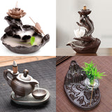 Incense Burner Living Room Watch Smoke Waterfall Ceramic