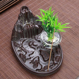 Incense Burner Living Room Watch Smoke Waterfall Ceramic