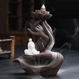 Incense Burner Living Room Watch Smoke Waterfall Ceramic