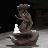 Incense Burner Living Room Watch Smoke Waterfall Ceramic