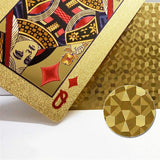 24K Gold, silver Playing Cards.  Plastic Poker Game Deck.  Waterproof Card