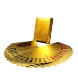 24K Gold, silver Playing Cards.  Plastic Poker Game Deck.  Waterproof Card