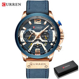 Sport Watches for Men.  Luxury Military Leather Wrist Watch