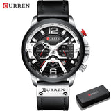 Sport Watches for Men.  Luxury Military Leather Wrist Watch