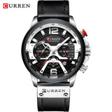 Sport Watches for Men.  Luxury Military Leather Wrist Watch