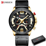 Sport Watches for Men.  Luxury Military Leather Wrist Watch