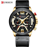 Sport Watches for Men.  Luxury Military Leather Wrist Watch