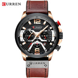 Sport Watches for Men.  Luxury Military Leather Wrist Watch