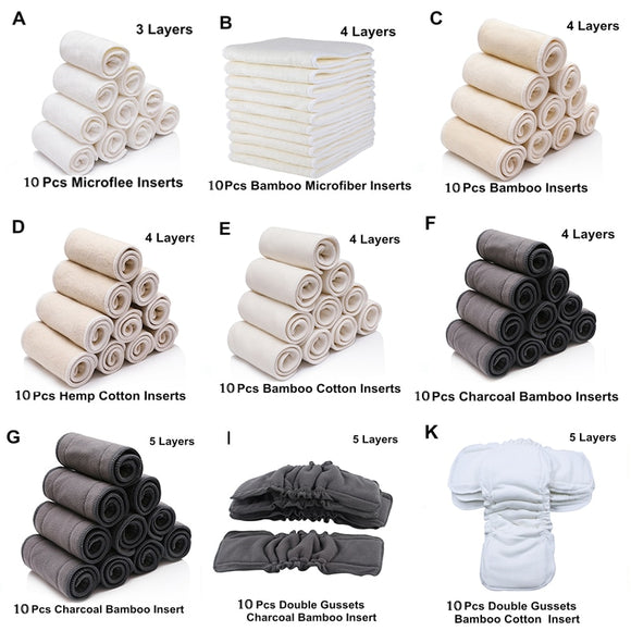 10Pcs Eco-friendly Liner . Ecological Diapers Washable Layer  13.5*36cm