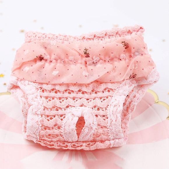 S/M/l Lace Pet Dog physiological Pants Summer Breathable Dog Diaper Sanitary Panties Washable Female Dog Panties Shorts