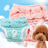 S/M/l Lace Pet Dog physiological Pants Summer Breathable Dog Diaper Sanitary Panties Washable Female Dog Panties Shorts