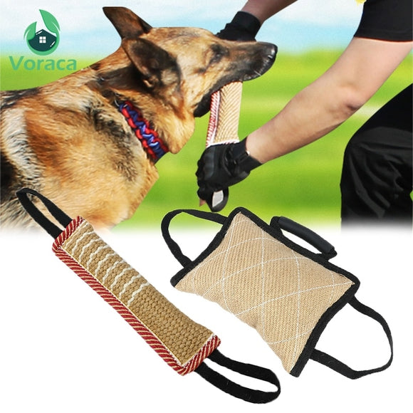 Durable Dog Training Bite Tug Pillow Sleeve with 2 Rope Handles for Training Malinois German Shepherd Rottweiler Pet Chewing Toy