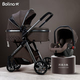 Bolina 3 in 1 Baby Stroller High Landscape Carriage Light Newborn Pram Shock Proof Two Way 2 in 1 Kid Car Baby Comfort  2021