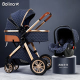 Bolina 3 in 1 Baby Stroller High Landscape Carriage Light Newborn Pram Shock Proof Two Way 2 in 1 Kid Car Baby Comfort  2021