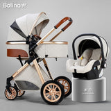 Bolina 3 in 1 Baby Stroller High Landscape Carriage Light Newborn Pram Shock Proof Two Way 2 in 1 Kid Car Baby Comfort  2021