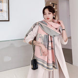 Scarf Women Cashmere Warm Pashmina Foulard Lady Luxury Horse Scarves Thick Soft Bufanda Shawls Wraps