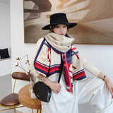 Scarf Women Cashmere Warm Pashmina Foulard Lady Luxury Horse Scarves Thick Soft Bufanda Shawls Wraps