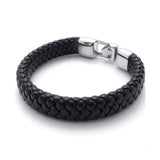 Retro Leather Bracelet for Men , Vintage Braided Bracelets Male Jewelry, Magnetic Clasp Bangles 2020