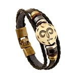 Retro Leather Bracelet for Men , Vintage Braided Bracelets Male Jewelry, Magnetic Clasp Bangles 2020