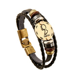 Retro Leather Bracelet for Men , Vintage Braided Bracelets Male Jewelry, Magnetic Clasp Bangles 2020