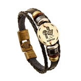 Retro Leather Bracelet for Men , Vintage Braided Bracelets Male Jewelry, Magnetic Clasp Bangles 2020