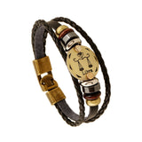 Retro Leather Bracelet for Men , Vintage Braided Bracelets Male Jewelry, Magnetic Clasp Bangles 2020