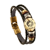 Retro Leather Bracelet for Men , Vintage Braided Bracelets Male Jewelry, Magnetic Clasp Bangles 2020