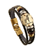 Retro Leather Bracelet for Men , Vintage Braided Bracelets Male Jewelry, Magnetic Clasp Bangles 2020