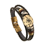 Retro Leather Bracelet for Men , Vintage Braided Bracelets Male Jewelry, Magnetic Clasp Bangles 2020