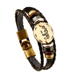 Retro Leather Bracelet for Men , Vintage Braided Bracelets Male Jewelry, Magnetic Clasp Bangles 2020