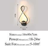 Modern Minimalist Wall Lamps - 16W AC96V-260V LED Indoor.  Aisle Lighting decoration