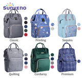 Sunveno Fashion Diaper Bag Backpack Baby Bags for Mom Designer Travel Bag Organizer Stroller Nappy Maternity Bag Baby Changing