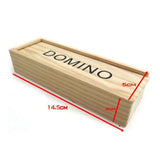 Kids Wooden Box Dominoes Set Toy Traditional Classic Children 28 Tiles Domino Travel Game Family Game Toy Educational Toys