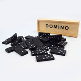 Kids Wooden Box Dominoes Set Toy Traditional Classic Children 28 Tiles Domino Travel Game Family Game Toy Educational Toys