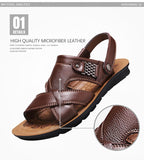 Men Leather Sandals Summer Classic