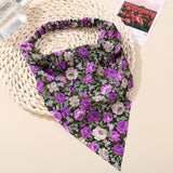 Summer Printting Hair Scarf.Triangle Bandanas Hairband Headband Elastic Hair Bands Headwrap Hair Accessories