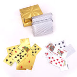 24K Gold, silver Playing Cards.  Plastic Poker Game Deck.  Waterproof Card