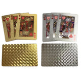 24K Gold, silver Playing Cards.  Plastic Poker Game Deck.  Waterproof Card